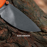 Porcupine Thumb Stud | Orange G10 + Blackwash 14C28N - A2628