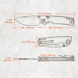 Porcupine Thumb Stud | Orange G10 + Blackwash 14C28N - A2628