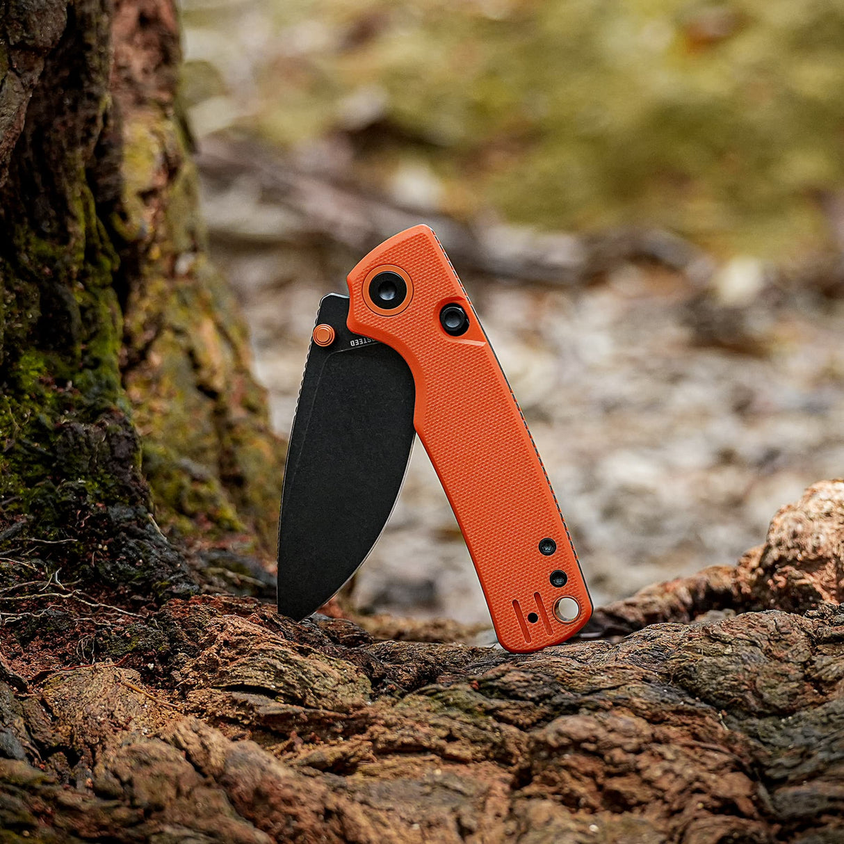 Porcupine Thumb Stud | Orange G10 + Blackwash 14C28N - A2628
