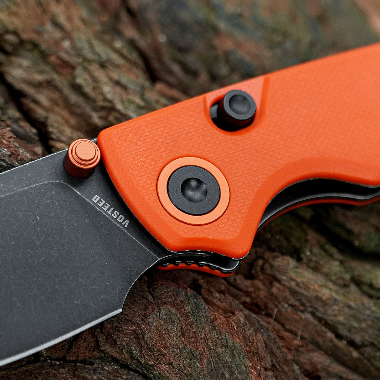 Porcupine Thumb Stud | Orange G10 + Blackwash 14C28N - A2628