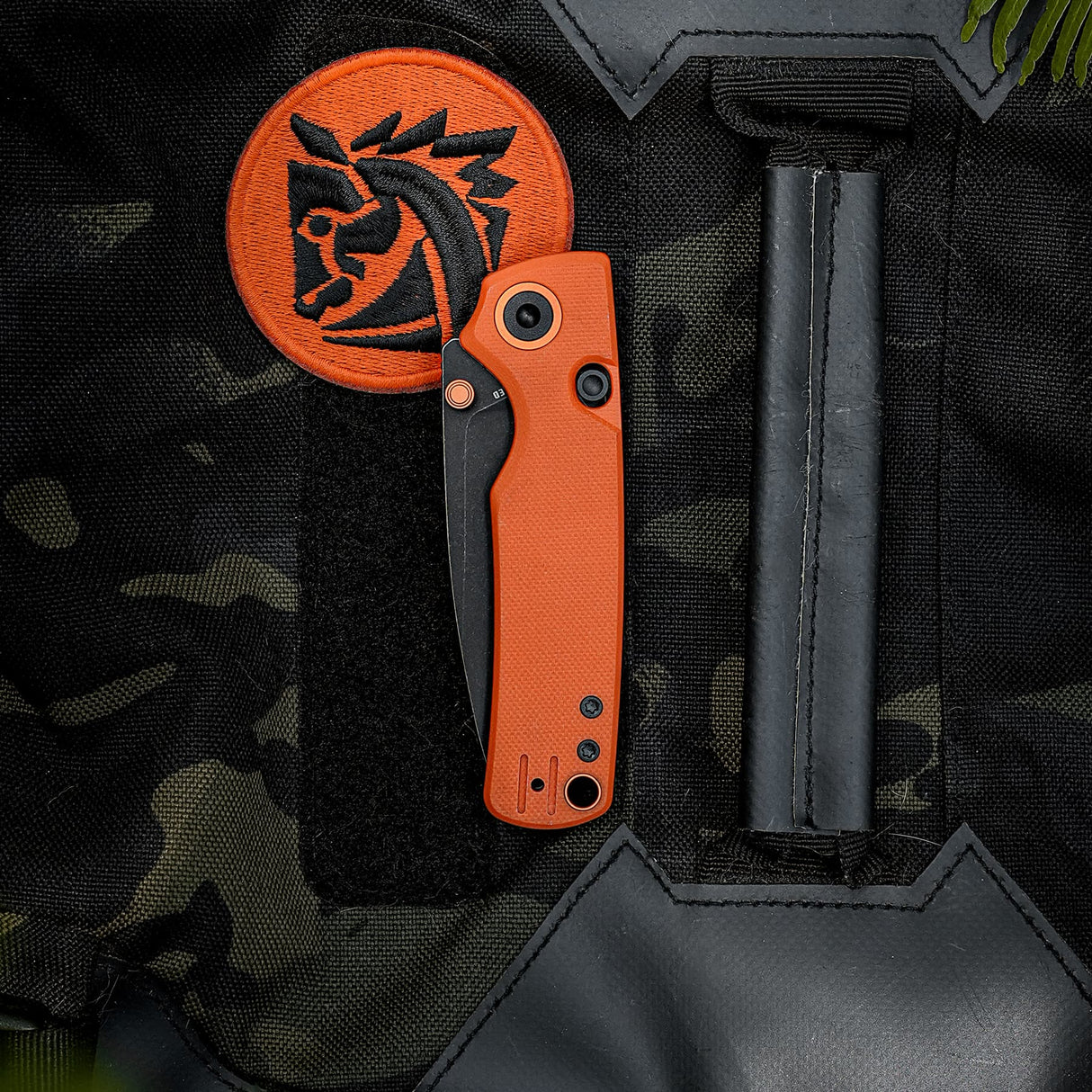 Porcupine Thumb Stud | Orange G10 + Blackwash 14C28N - A2628