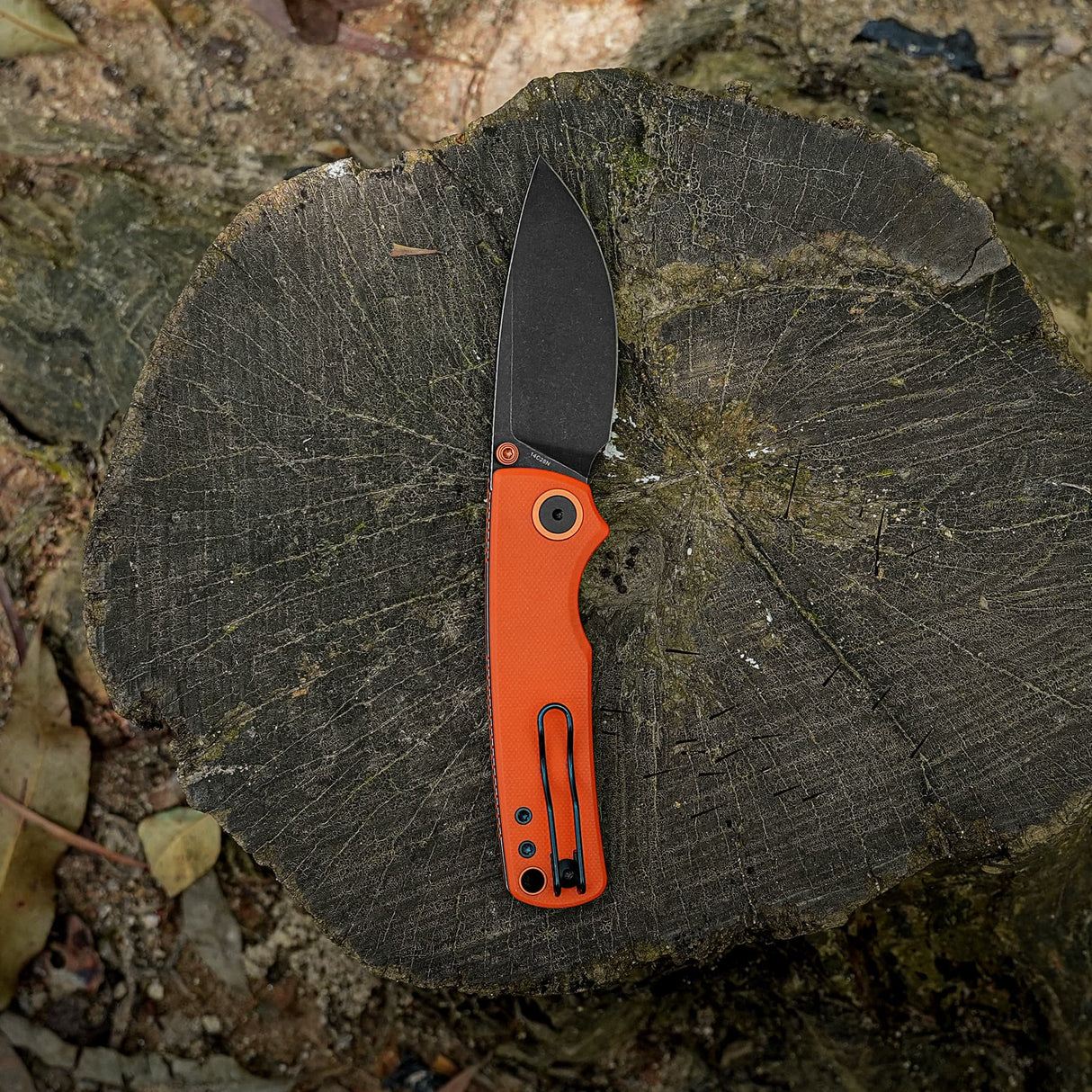 Porcupine Thumb Stud | Orange G10 + Blackwash 14C28N - A2628