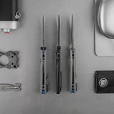 Porcupine TiSlim | Dim Grey Ti + Blackwash 154CM - A4804