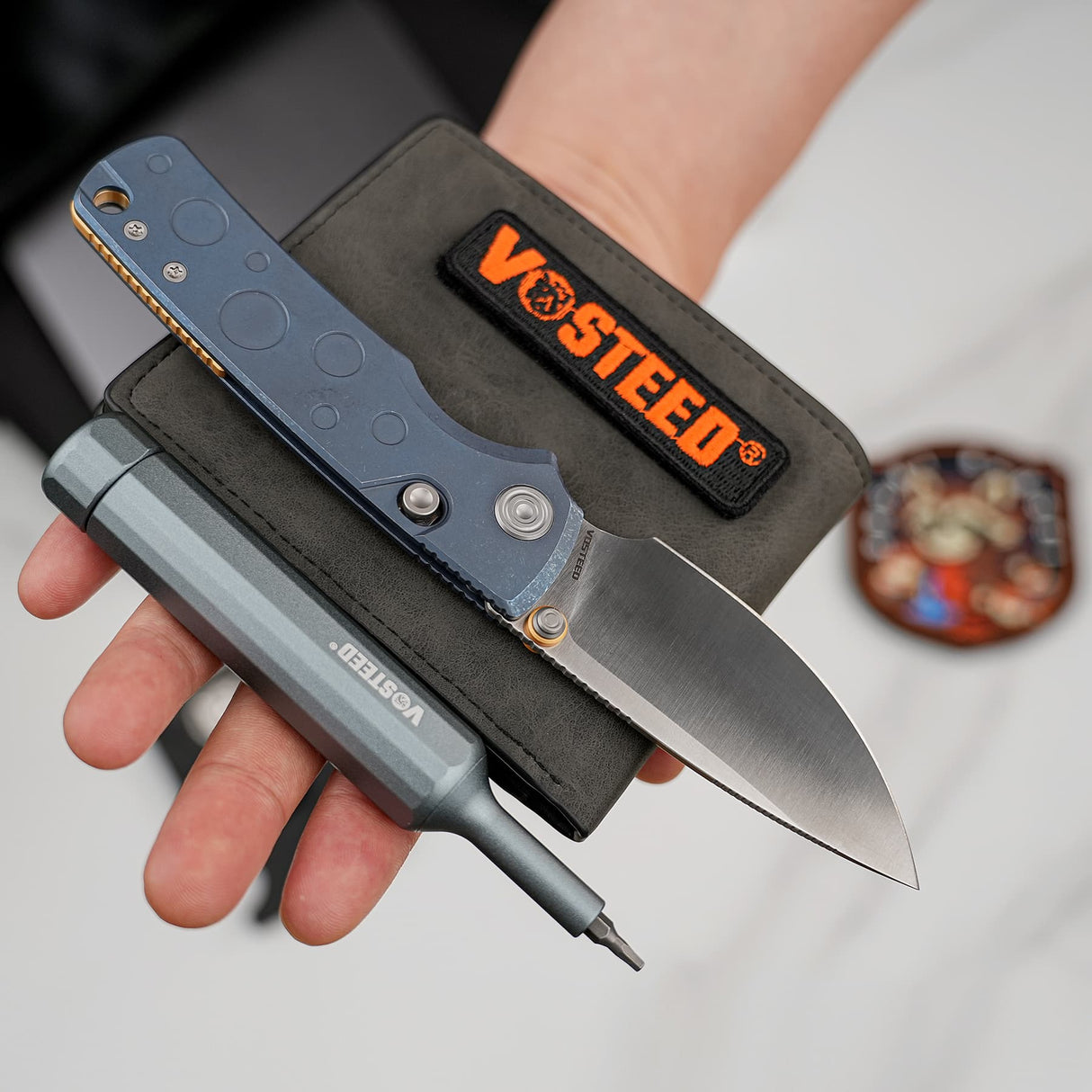 Porcupine TiSlim | Blue Ti + Satin S90V