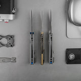 Porcupine TiSlim | Brasswash Ti + Stonewash S90V