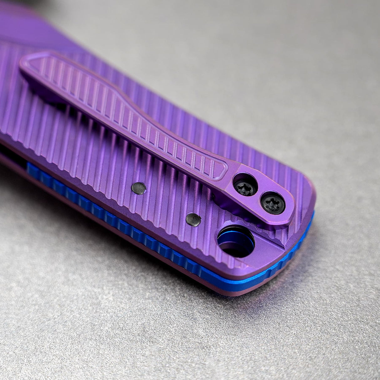 Porcupine TiSlim | Rebecca Purple Ti + Blackwash 154CM - A4812