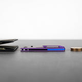 Porcupine TiSlim | Rebecca Purple Ti + Blackwash 154CM - A4812