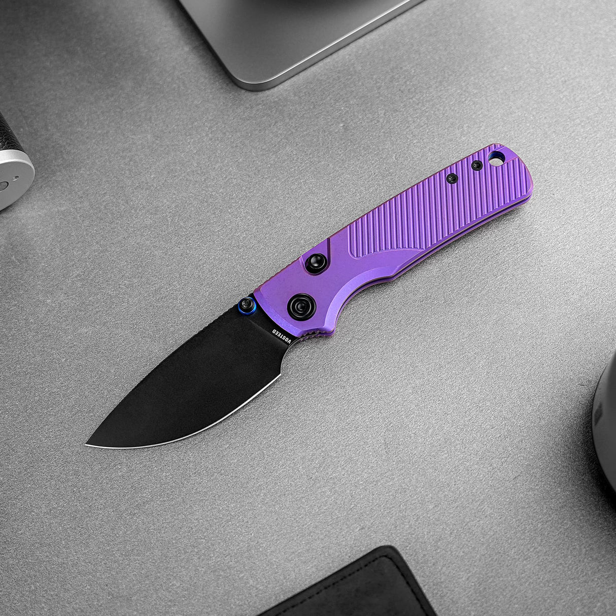 Porcupine TiSlim | Rebecca Purple Ti + Blackwash 154CM - A4812