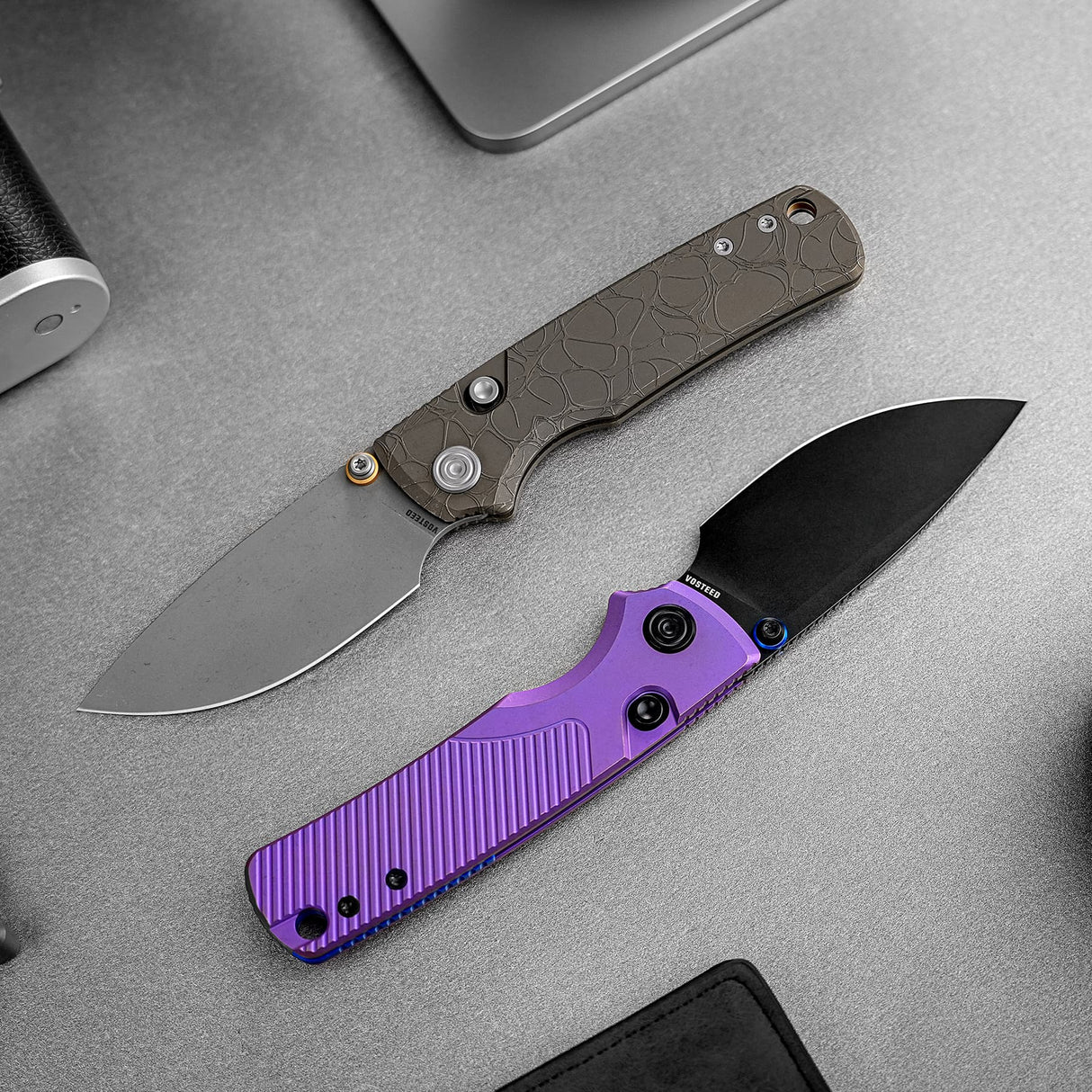 Porcupine TiSlim | Rebecca Purple Ti + Blackwash 154CM - A4812