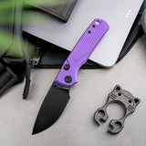 Porcupine TiSlim | Rebecca Purple Ti + Blackwash 154CM - A4812