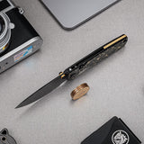 Porcupine TiSlim | Black & Gold Ti + Blackwash S90V - A4815