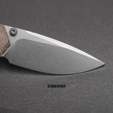 Psyop 299 | Natural Norplex UltreX Micarta™ + Stonewash S35VN - A2229