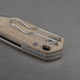 Psyop 299 | Natural Norplex UltreX Micarta™ Engraved Ti Bolster + Stonewash S35VN - A2232