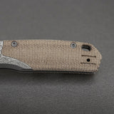 Psyop 299 | Natural Norplex UltreX Micarta™ Engraved Ti Bolster + Stonewash S35VN - A2232