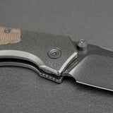 Psyop 299 | Natural Norplex UltreX Micarta™ Engraved Ti Bolster + Stonewash S35VN - A2232