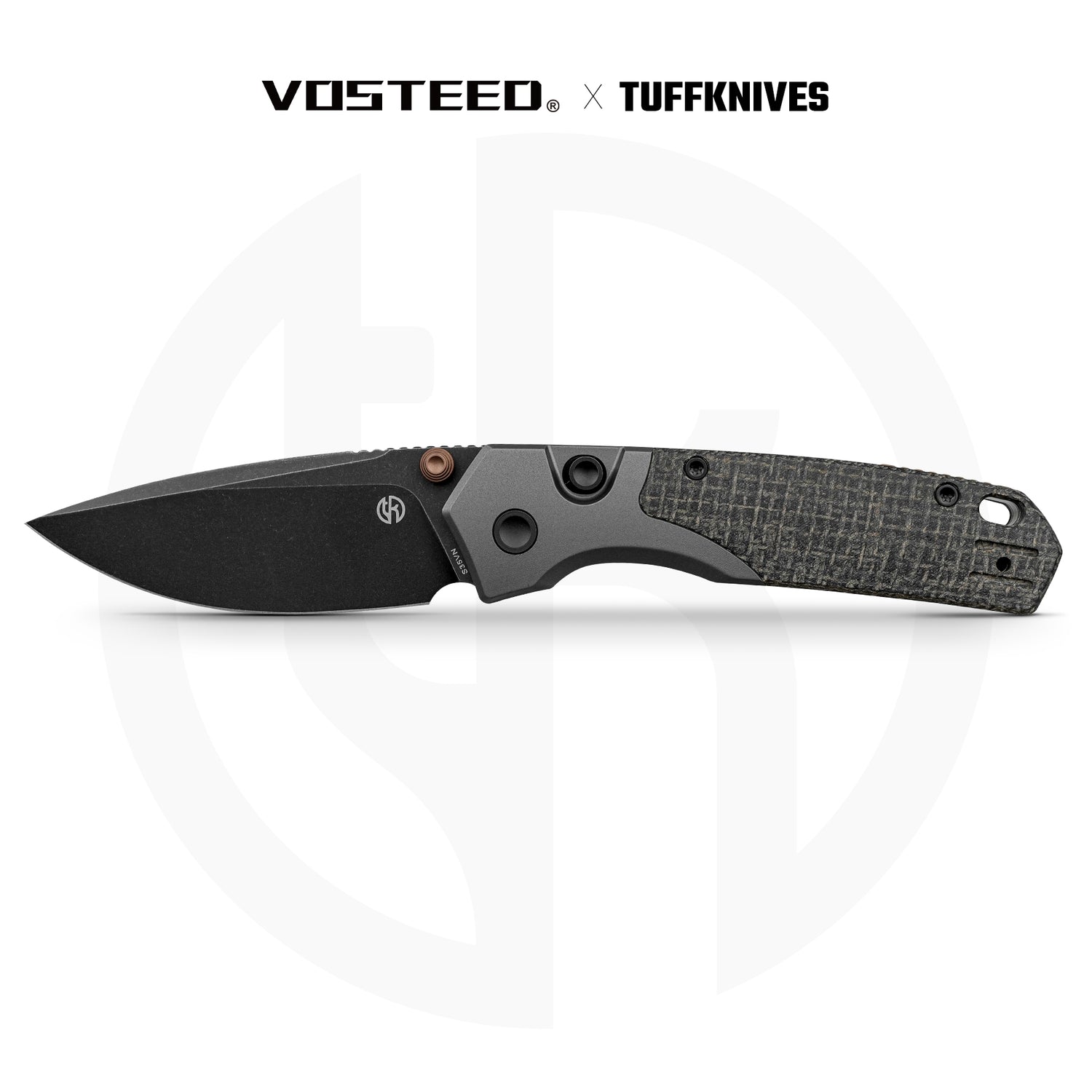 Psyop 299 | Black Norplex UltreX Micarta™ Ti Bolster + Blackwash S35VN - A2233