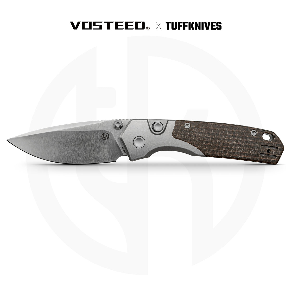 Psyop 299 | Brown GID Micarta™ Ti Bolster + Satin S35VN - A2238