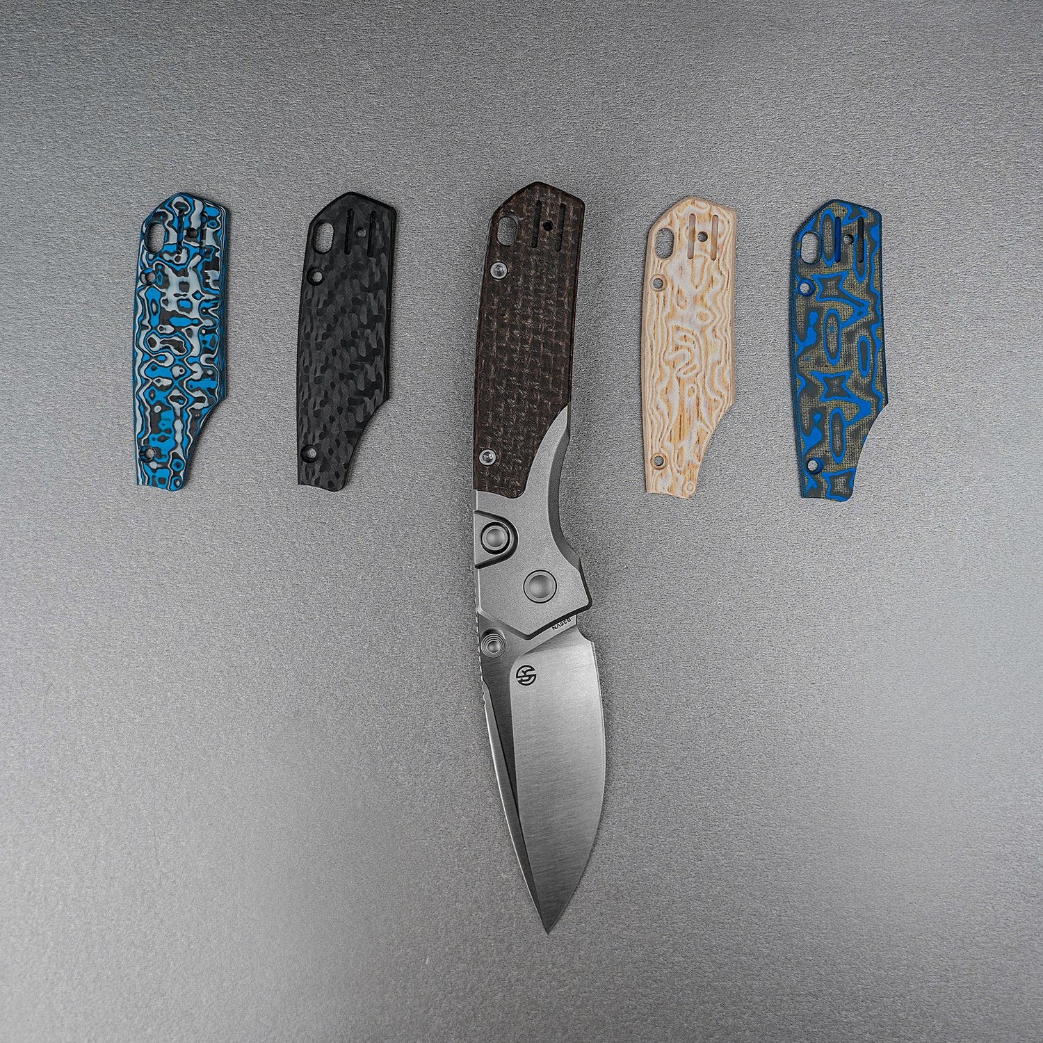 Psyop 299 | Brown GID Micarta™ Ti Bolster + Satin S35VN - A2238