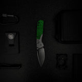 Psyop 299 | Brown GID Micarta™ Ti Bolster + Satin S35VN - A2238