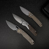 Psyop 299 | Brown GID Micarta™ Ti Bolster + Satin S35VN - A2238