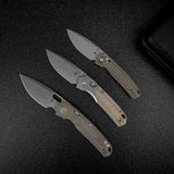 Psyop 299 | Natural Norplex UltreX Micarta™ Engraved Ti Bolster + Stonewash S35VN - A2232