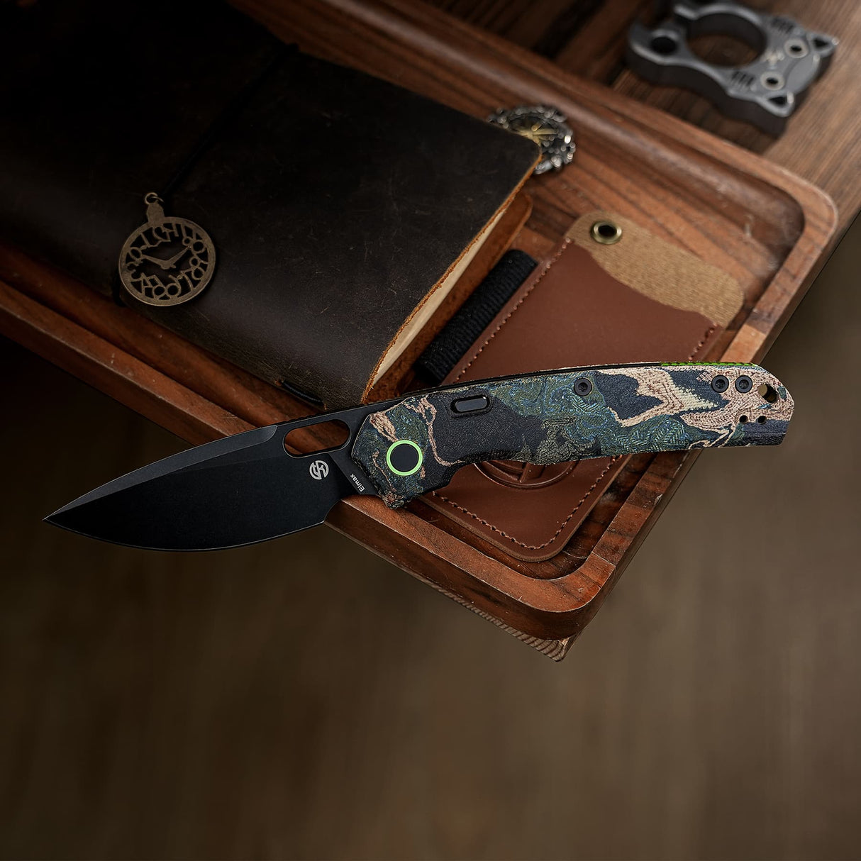 Psyop | Current Micarta + Blackwash Elmax - A2235