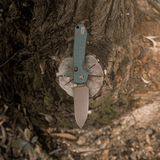 Raccoon 2.0 Top Liner Lock | Green Micarta + 14C28N Drop Point - A2907