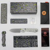 Raccoon 2.0 - Top Liner Lock | Doodle Monster™ White G10 + Satin 14C28N - A2933