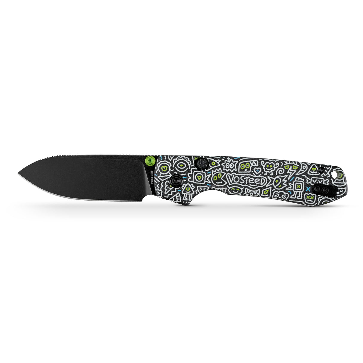 Raccoon 2.0 - Top Liner Lock | Doodle Monster™ Black G10 + Blackwash 14C28N - A2934