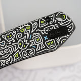 Raccoon 2.0 - Top Liner Lock | Doodle Monster™ Black G10 + Blackwash 14C28N - A2934