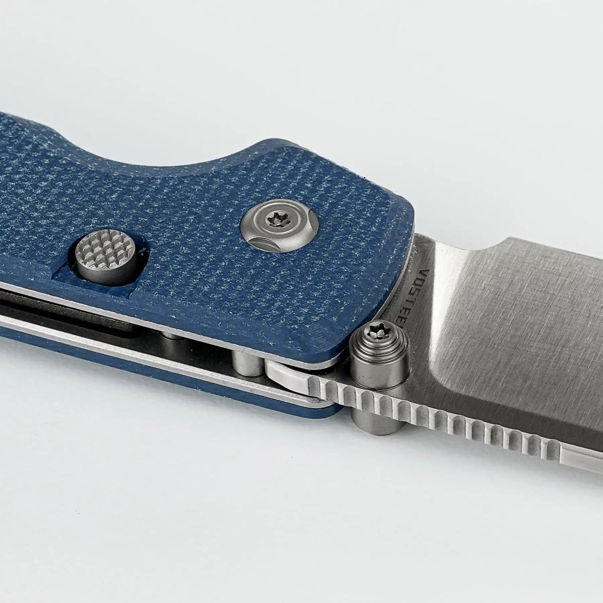 Raccoon 2.0 - Top Liner Lock | Blue Micarta + 14C28N Drop Point - A2905