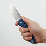 Raccoon 2.0 - Top Liner Lock | Blue Micarta + 14C28N Drop Point - A2905
