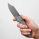 Raccoon  2.0- Top Liner Lock | Grey G10 + Destroyer Grey 14C28N Bowie - A2918