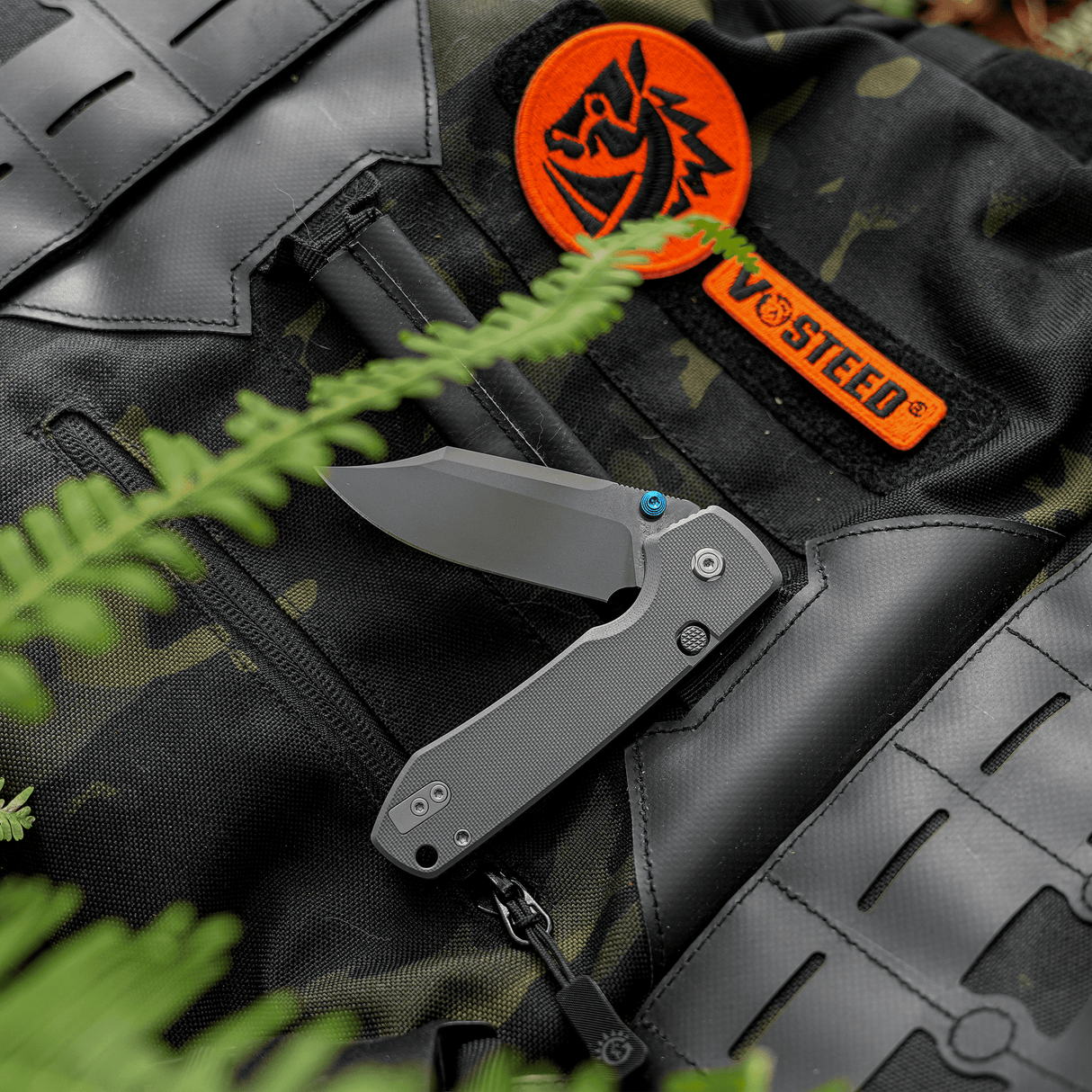 Raccoon  2.0- Top Liner Lock | Grey G10 + Destroyer Grey 14C28N Bowie - A2918