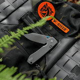 Raccoon  2.0- Top Liner Lock | Grey G10 + Destroyer Grey 14C28N Bowie - A2918