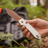 Raccoon 2.0 - Top Liner Lock | White G10 + 14C28N Bowie - A2925