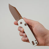 Raccoon 2.0 - Top Liner Lock | White G10 + 14C28N Bowie - A2925