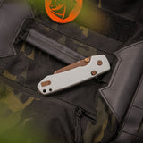 Raccoon 2.0 - Top Liner Lock | White G10 + 14C28N Bowie - A2925