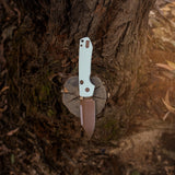 Raccoon 2.0 - Top Liner Lock | White G10 + 14C28N Bowie - A2925