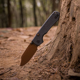 Raccoon 2.0 - Top Liner Lock | Black Micarta + 14C28N Bowie - A2926