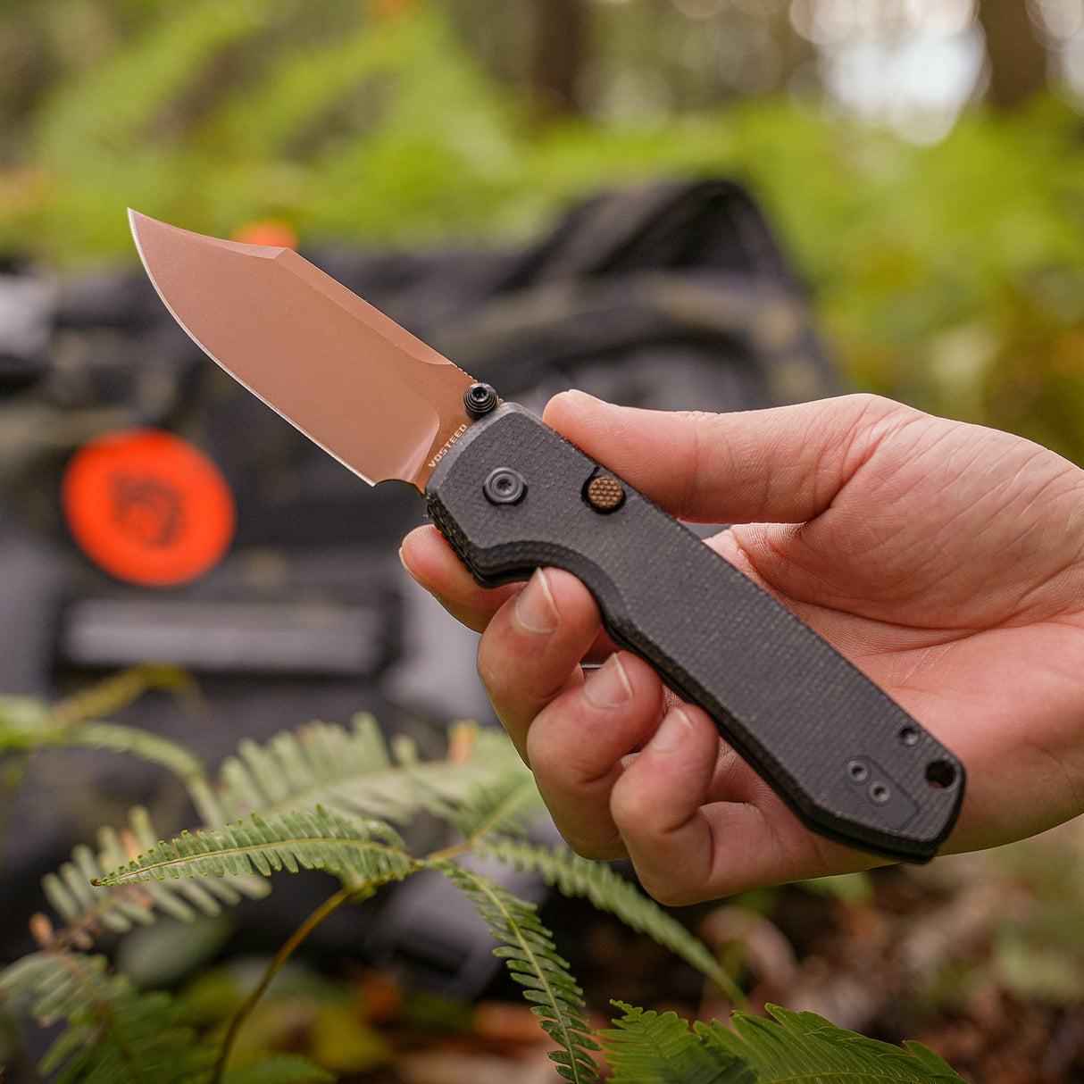 Raccoon 2.0 - Top Liner Lock | Black Micarta + 14C28N Bowie - A2926