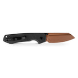 Raccoon 2.0 Top Liner Lock | Black Micarta + Copper Dune 14C28N Sheepsfoot - A2928