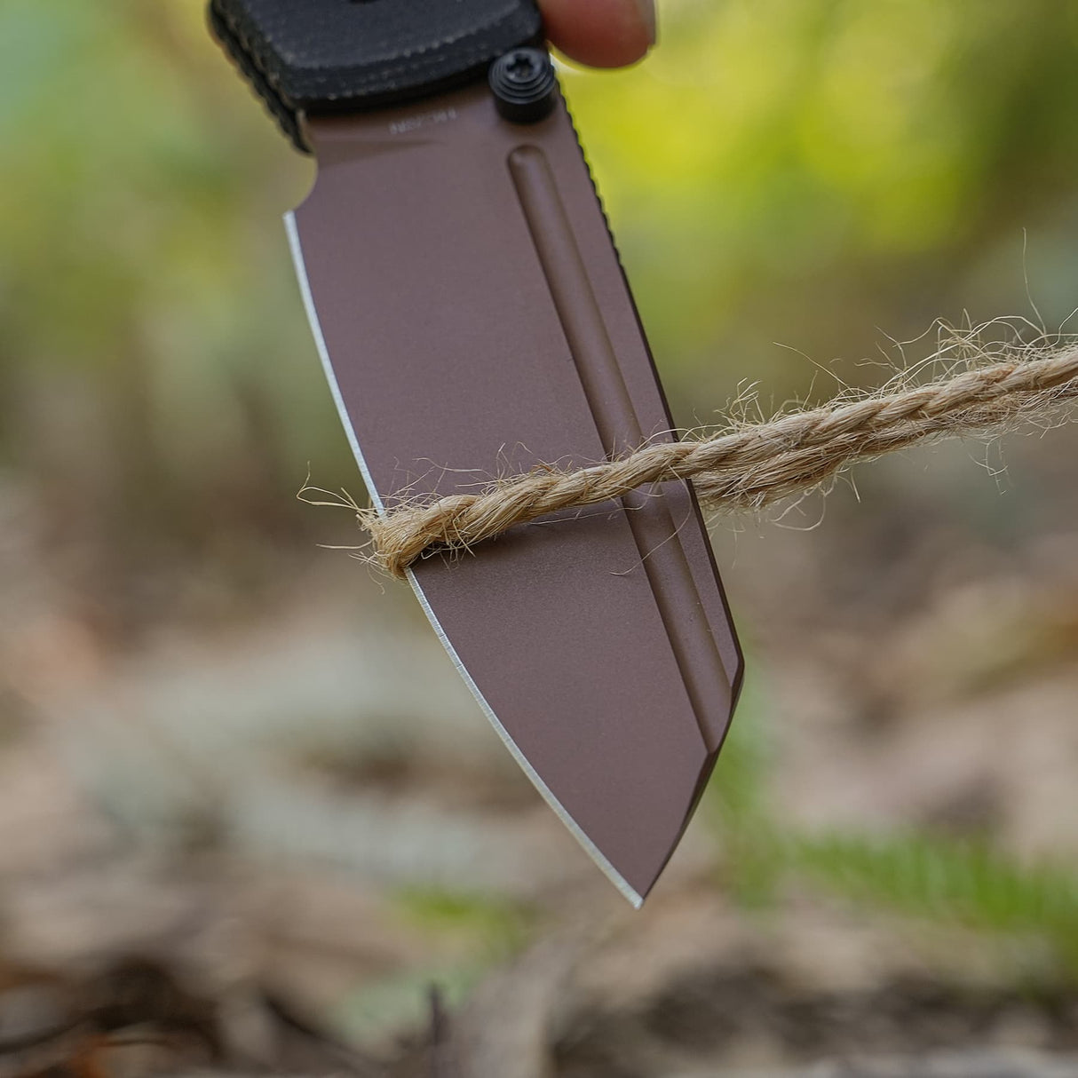 Raccoon 2.0 Top Liner Lock | Black Micarta + Copper Dune 14C28N Sheepsfoot - A2928