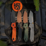 Raccoon 2.0 Top Liner Lock | Green Micarta + Copper Dune 14C28N Sheepsfoot - A2929