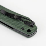 Raccoon 2.0 Top Liner Lock | Green Micarta + Copper Dune 14C28N Sheepsfoot - A2929