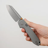 Raccoon 2.0 Top Liner Lock | Grey G10 + Stonewash 14C28N Sheepsfoot - A2930