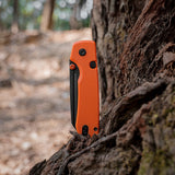 Raccoon 2.0 Top Liner Lock | Orange G10 + Blackwash 14C28N Sheepsfoot - A2931