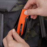 Raccoon 2.0 Top Liner Lock | Orange G10 + Blackwash 14C28N Sheepsfoot - A2931
