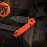 Raccoon 2.0 Top Liner Lock | Orange G10 + Blackwash 14C28N Sheepsfoot - A2931
