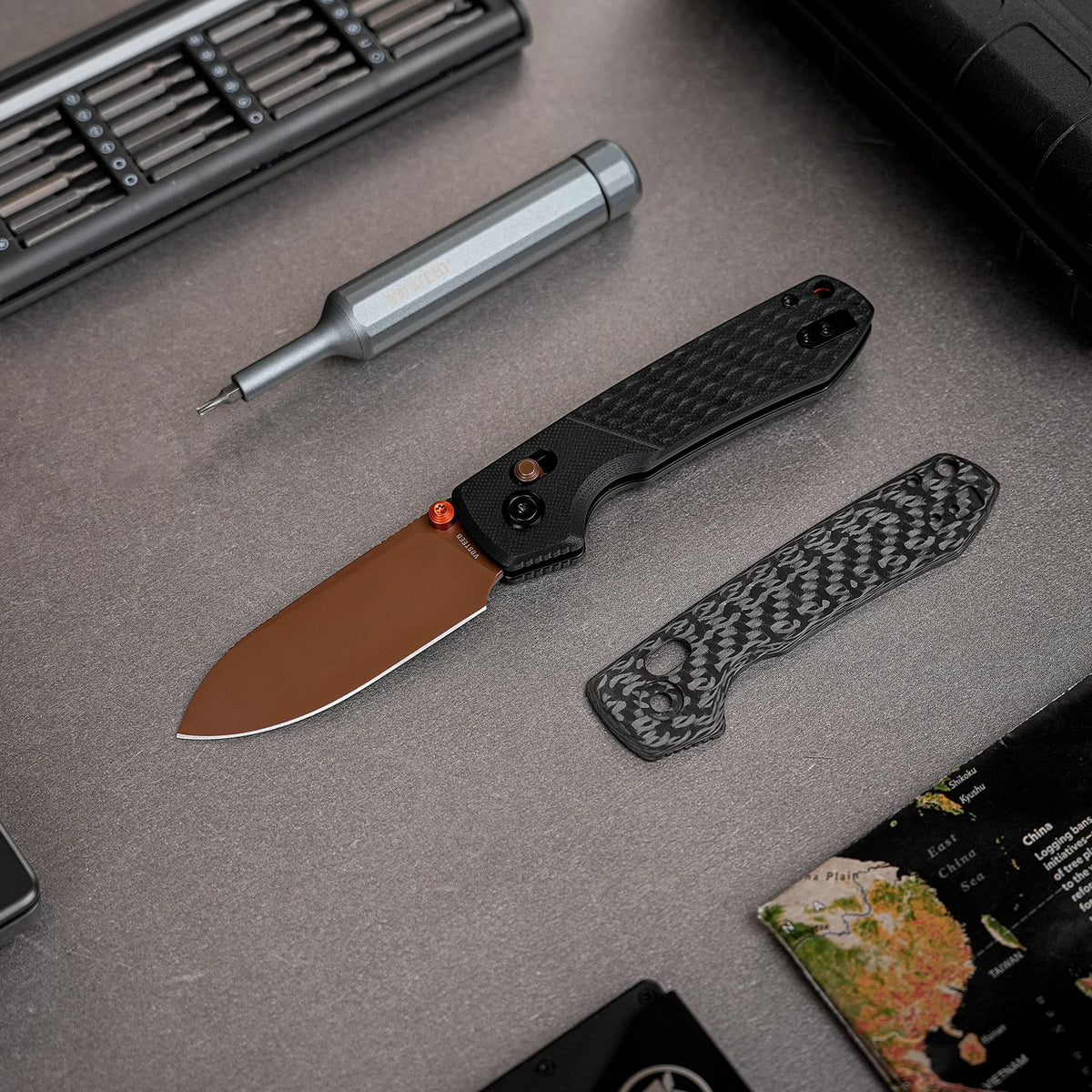 Raccoon Crossbar 2.0 ModSwap™ | Black G10 + Copper Dune Nitro-V - A4901